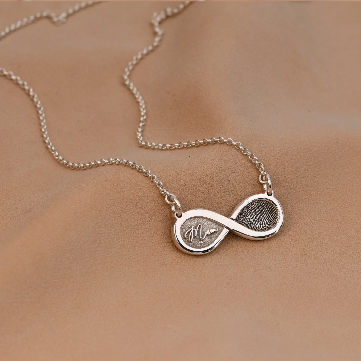 The Infinity Necklace — Personalised Fingerprint & Name