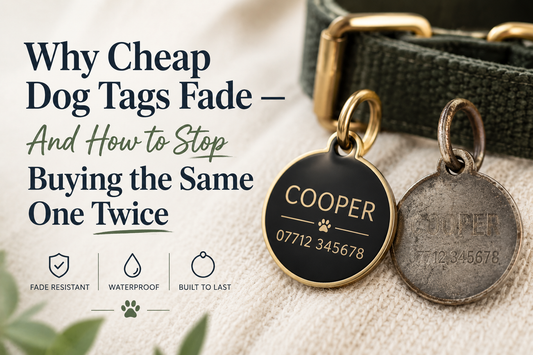 Why Cheap Dog Tags Fade — And How to Stop Buying the Same One Twice | Tag A Paw