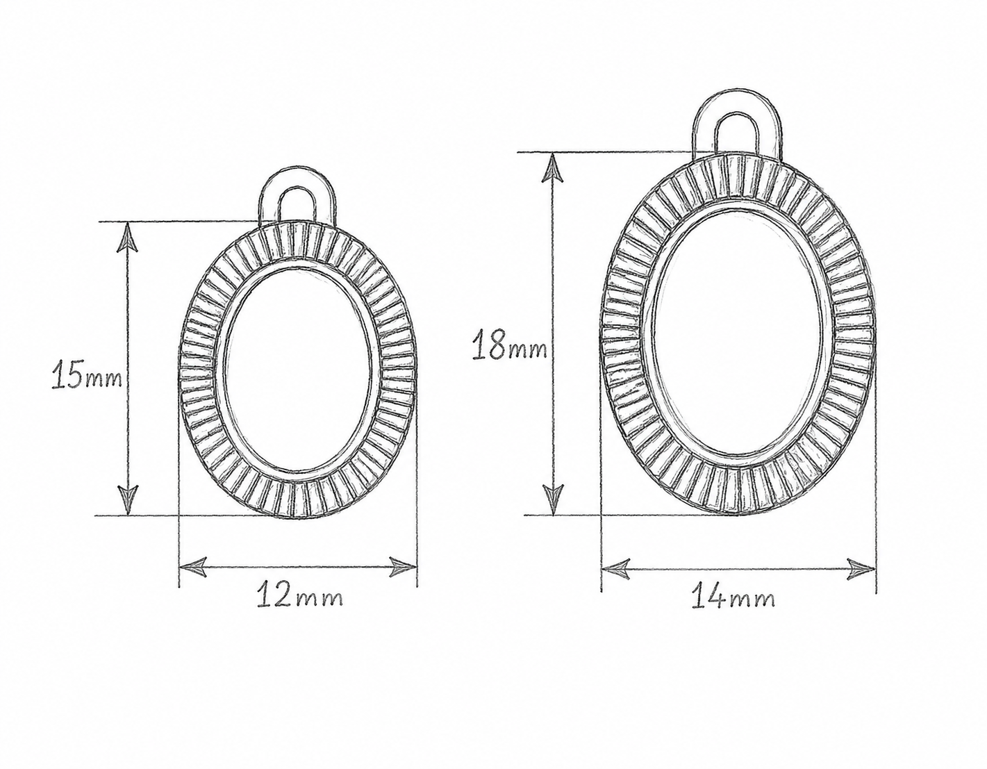 Oval Fingerprint Necklace