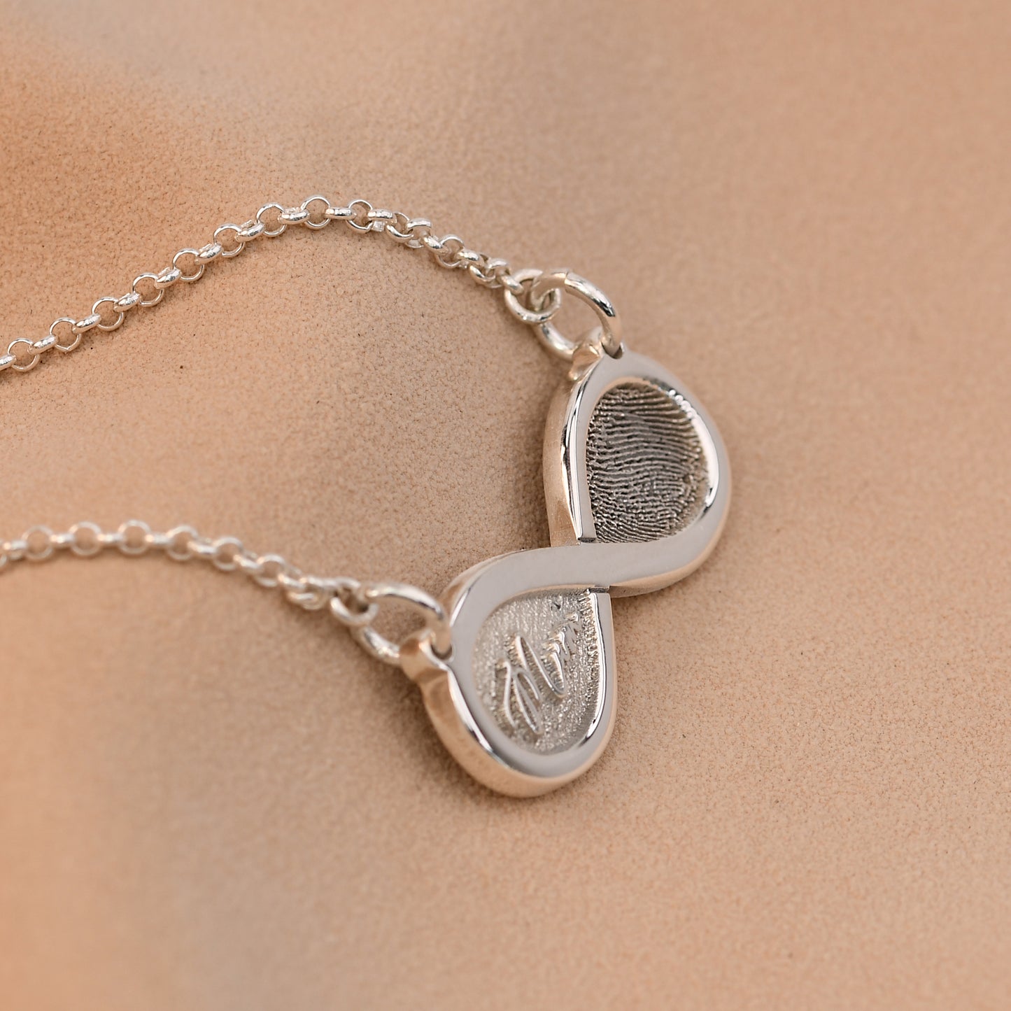 The Infinity Necklace — Personalised Fingerprint & Name