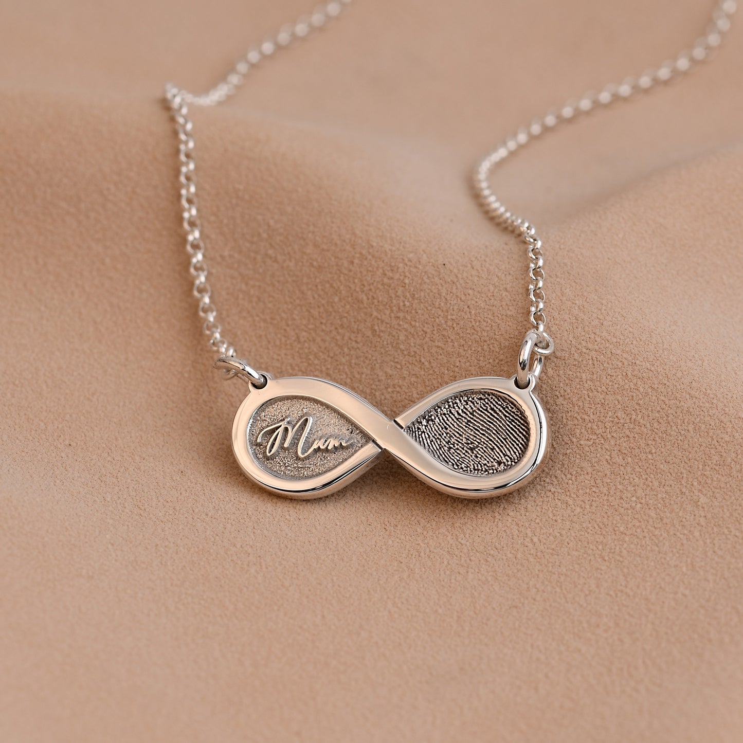 The Infinity Necklace — Personalised Fingerprint & Name