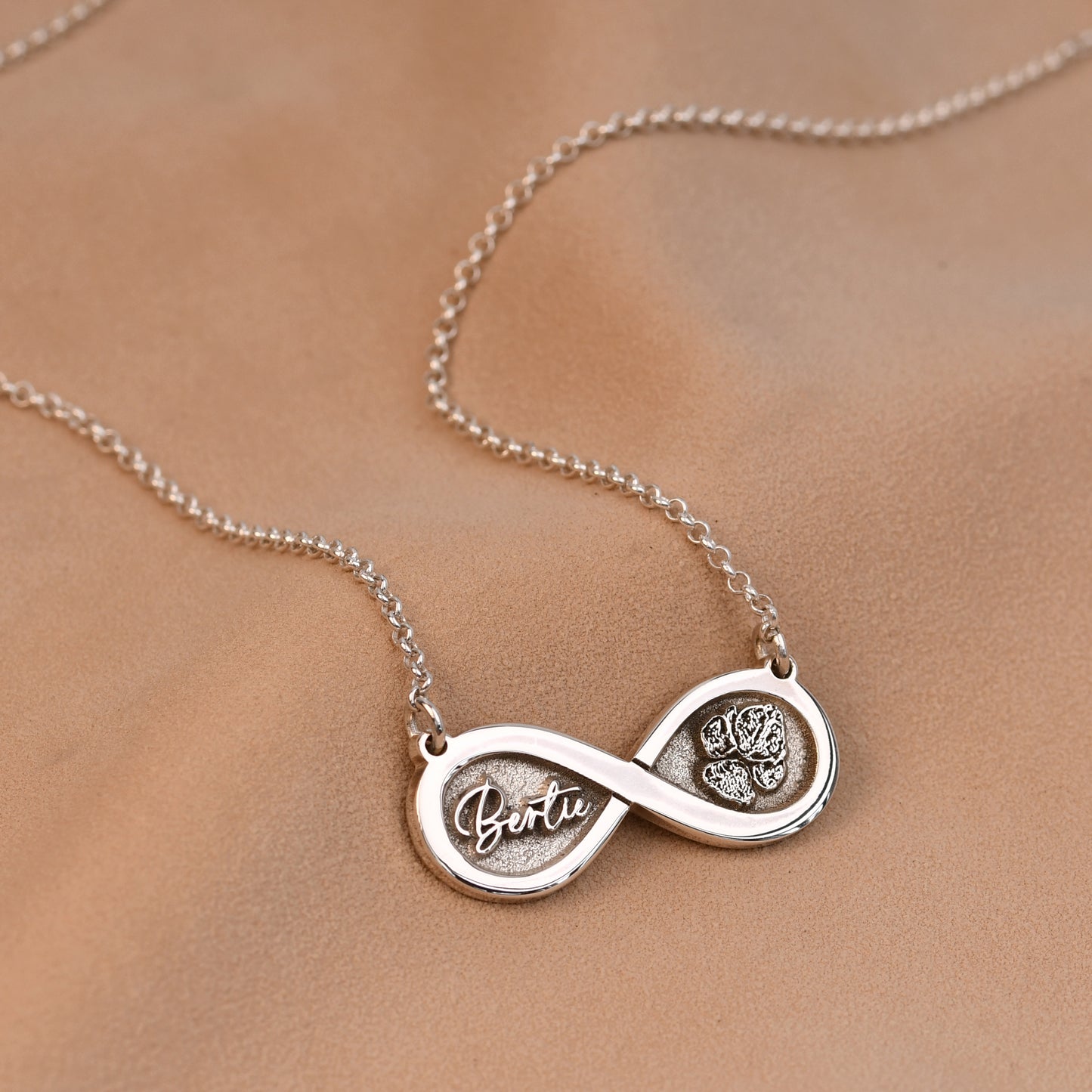 The Infinity Necklace — Personalised Fingerprint & Name