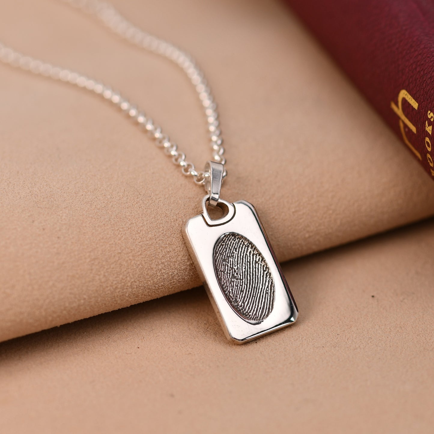 Fingerprint Dog Tag Necklace - Heavyweight