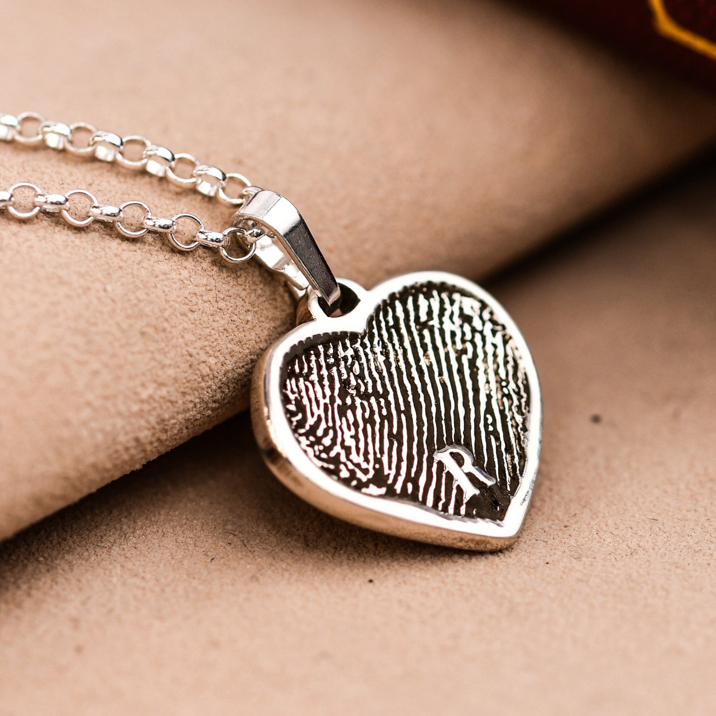Artisan Fingerprint Heart Necklace  - Heavyweight