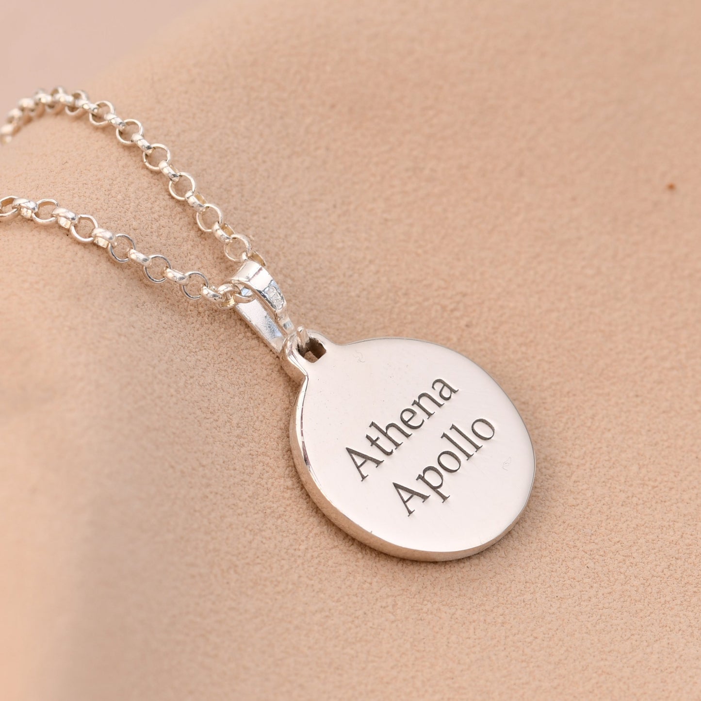 Personalised Paw Initial Necklace in Sterling Silver - Heavyweight