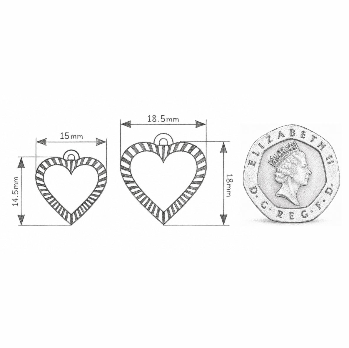The Sunburst Heart — Actual Paw & Nose Print Engraved Pendant in Sterling Silver