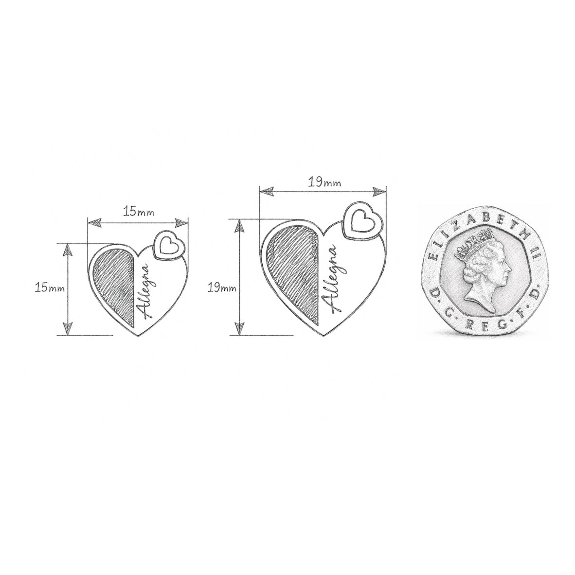 Fingerprint Heart Necklace - Heavyweight