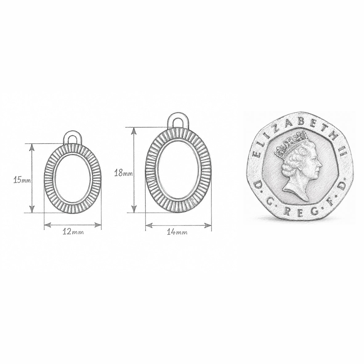 Oval Fingerprint Necklace